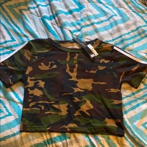 army crop top